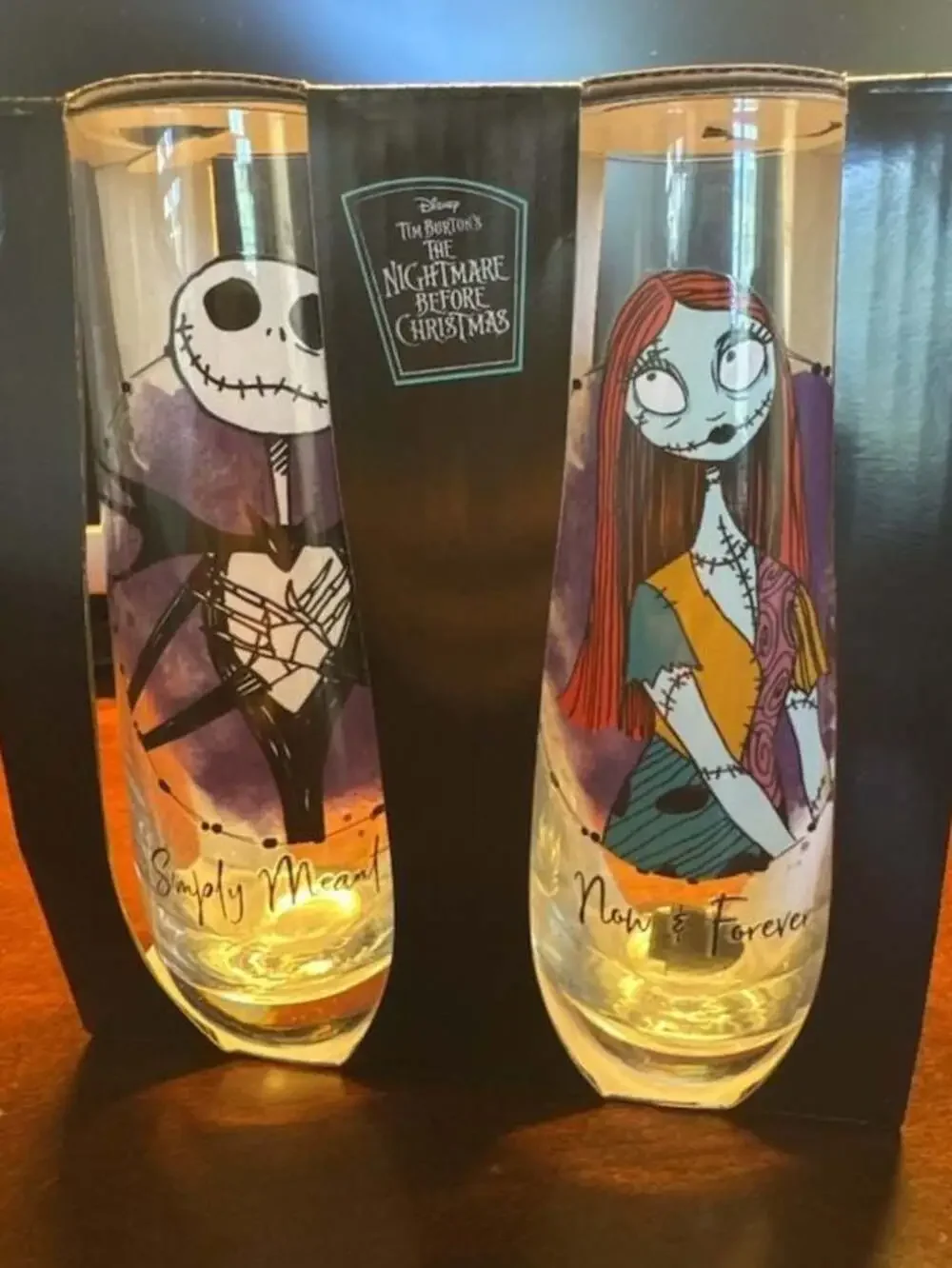 Silver Buffalo Disney The Nightmare Before Christmas Jack and Sally Stemless Flu